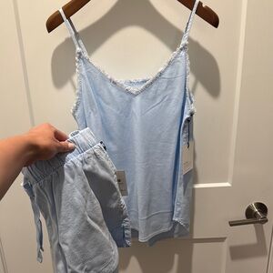 Bella Dahl Light Blue Cami and Shorts Set